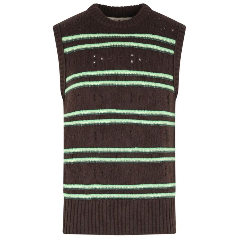 Marni Brown Cashmere Vest Men
